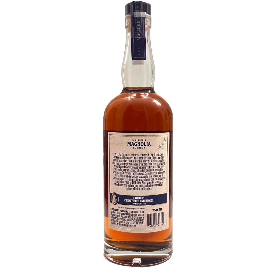 S.N. Pike's Magnolia Double Oaked Bourbon Whiskey Distilled in Kentucky Barrel Proof Unfiltered