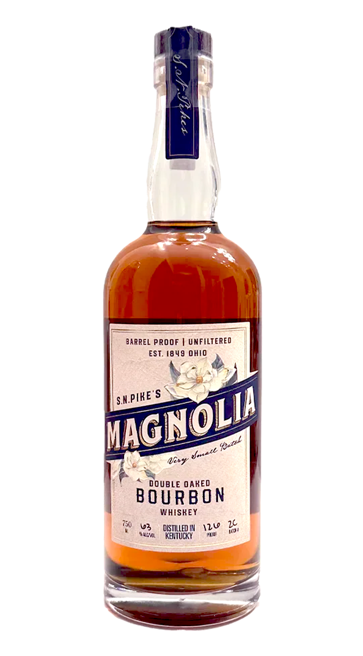 S.N. Pike's Magnolia Double Oaked Bourbon Whiskey Distilled in Kentucky Barrel Proof Unfiltered